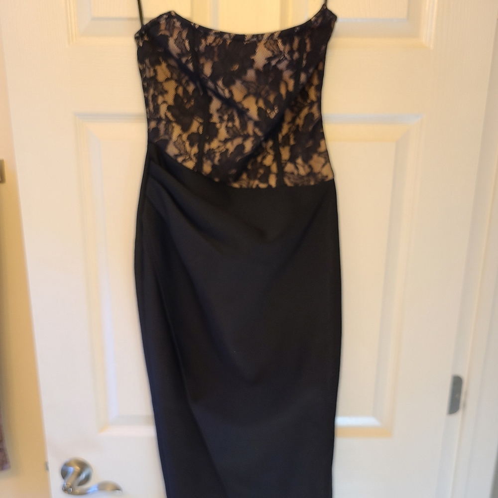 SheIn black lace corset dress